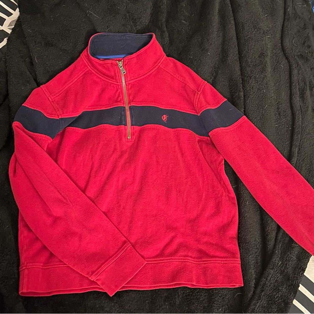 Crewneck semi zip neck, from stafford prep est. 1981, six L